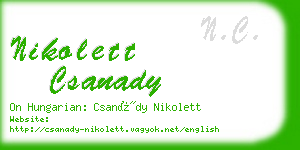 nikolett csanady business card